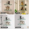 Corner Glass Shower Caddy 2 Pack 8MM-Thick Tempered Glass Shelf