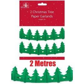 2 Christmas Tree Banner Bunting Party Decoration Hanging Xmas Decor Garlands 2MT
