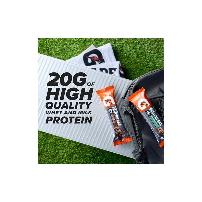 Barras de recuperación de proteínas de suero Gatorade, 12 unidades