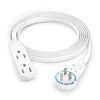 Maximm Cable 6 Ft 360° Rotating Flat Plug Extension Cord/Wire,