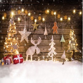 AIIKES 8 x 8 ft Christmas Photography Background Christmas Tree Decoration Background Baby Christmas Photo Background Family Party Background Studio Photography Background 10-822