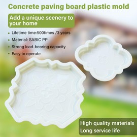 Upgraded Plastic Mold, Large pather, Concrete Mold, Stone Paving Stone Mold, Cement Stepping Stone Mold, Suitable for Beautiful Concrete Paving Stones in courtyards and Gardens