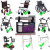 Wheelchair Side Bag, Wheelchair Armrest Storage Pouch with Cup Holder