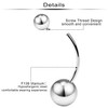 Ftovosyo Extra Long Titanium Belly Button Rings 16G Navel Rings