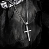 Murtoo 925 Silver Cross Necklace for Men, Sterling Sliver Men’s