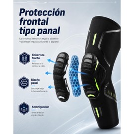 2 Piezas Rodilleras Basquetbol con Almohadilla Eva, Rodilleras Deportivas de Compresión para Mujeres y Hombres, Antideslizante Elástica Transpirable, para Fútbol, Béisbol, Voleibol, Ciclismo, Mtb, Gym