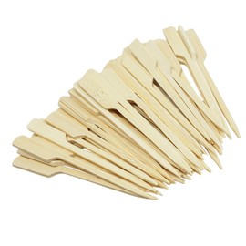 KUEEA Bambus Spieße 100 Stück - Fingerfood Spieße, Cocktailspieße, Snack Spieße Holz, Biologisch Abbaubar und Umweltfreundlich