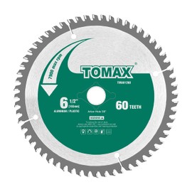 TOMAX 6-1/2-Inch 60 Tooth TCG Thin Aluminum and Non-Ferrous Metal Saw Blade with 5/8-Inch DMK Arbor
