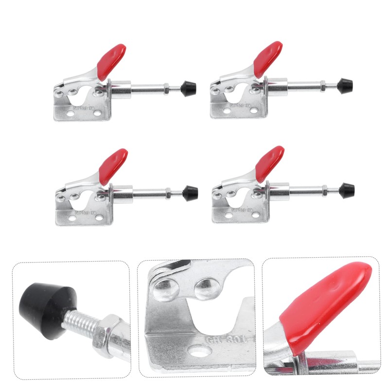 LALAFINA 4Pcs Toggle Clamp Durable Push Pull Clips for Quick