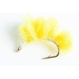 Blue Wing Olive Sucker Spawn Streamer Fly, 6 Pack (Niagra Yellow,#12)