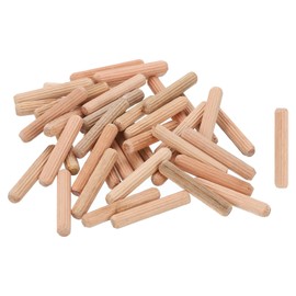 QUARKZMAN Pack of 100 1/4" x 1-3/8" Wooden Dowels, Wooden Dowel Pins, Furniture Wood Connecting Pins, Wooden Dowel Pins for Crafts, DIY Projects