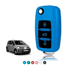 TOOMUME Key Case TPU Glossy Car Key Cover Fits VW Volkswagen Golf 4/5/6 Multivan T5 Polo Up Caddy Beetle Sharan Jetta Bora Seat Ibiza Skoda Fabia