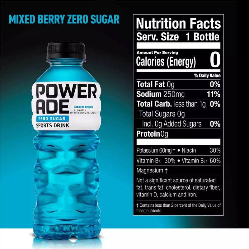 Powerade Zero Sports Drink Variety Pack (20 fl. oz., 24