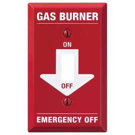 AMERELLE C974T Wall Plate, Gas Burner, Red