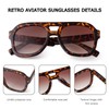 JUDOO Mens Tortoise Shell Designer Sunglasses Brown Gradient Retro Oversized