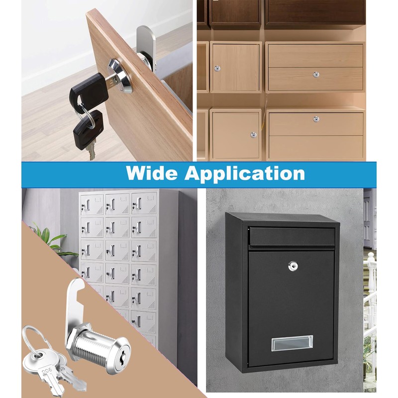Litensh 40 mm Security Mailbox Lock, Mailbox Lock, Cupboard Drawer
