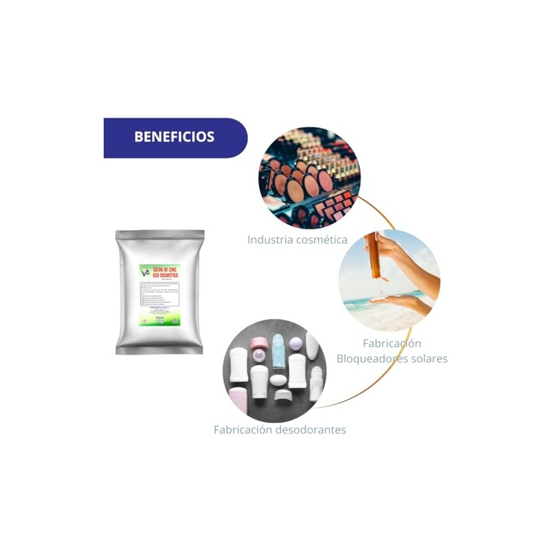 Oxido de Zinc Uso Cosmetico 1 Kilo