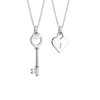 Elli Necklace Partner Chain Key Heart 925 Sterling Silver, Facet