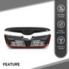 G-PLUS Front Grill w/Camera Hole Gloss Black w/Red Line Compatible