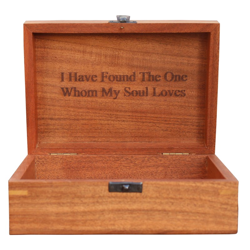 Wooden Memory Box for Couple (Medium, Design 1)