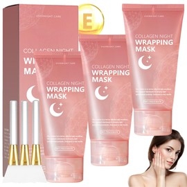 Collagen Night Wrapping Mask, Collagen Night Wrapping Mask, Collagen Mask Overnight, Collagen Mask Face Overnight, Collagen Peel Off Mask Korean, Collagen Wrapping Mask (Pack of 3)