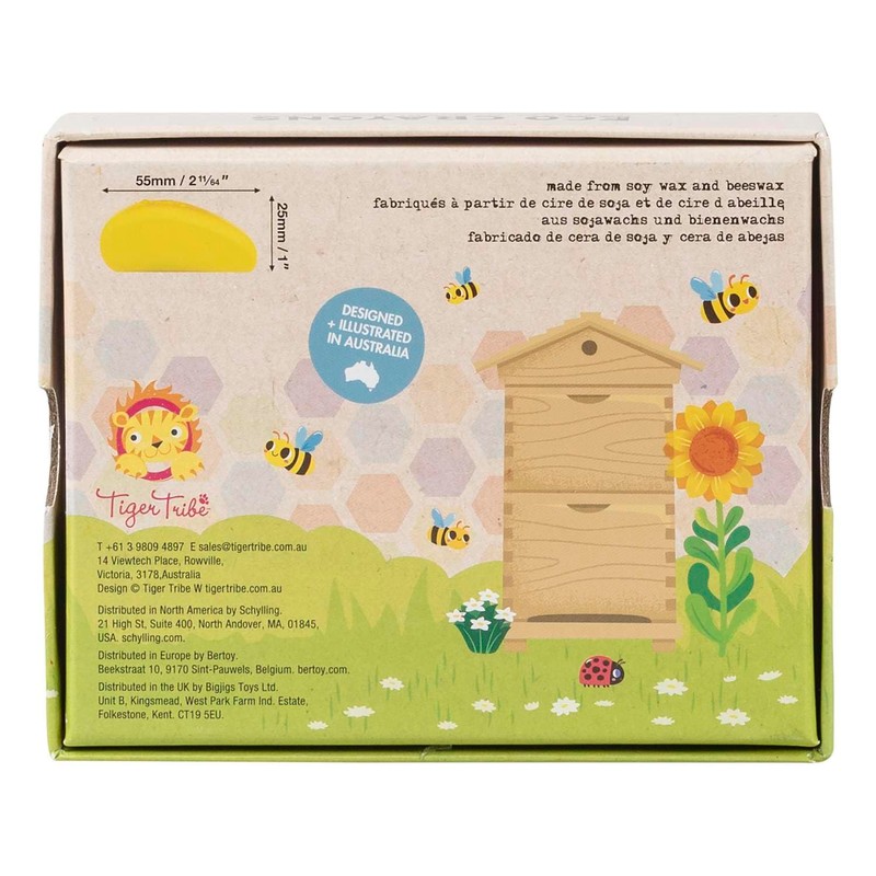 Tiger Tribe Eco Crayons | 6 Piece Soy & Beeswax