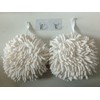 IvyMei 2 Pack Chenille Hand Towels,Kitchen Hand Towels with Loop,Bathroom