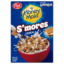 Post Honey Maid S'mores Breakfast Cereal Sweetened Corn and Wheat Cereal, 12.25 Ounce (Pack of 12)