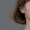 Sterling Silver Bow Small Hoop Earrings for Women Teen Girls
