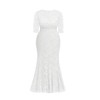Plus Size Wedding Dress Bride White Women Lace Bridal Shower