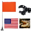 Boat Flags Pole and Flags Set, 2Pcs Orange Boat Flag