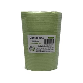 Aaka Dental Bib Light Green 125 Pcs,13x18 Disposable 3 Ply Dental Patient Bib, Aduitr Bibs I Tattoo I Waterproof / 2 Ply Tissue + 1 Ply Poly/Polyback Sheet;