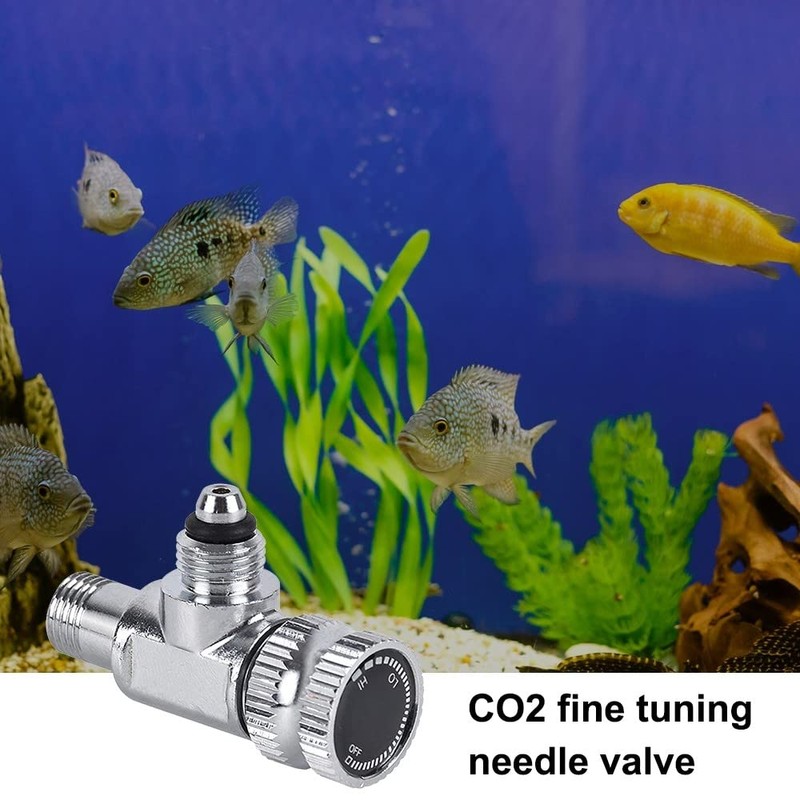DONGKER Fish Tank CO2 Needle Check Valve,Stainless Steel Microdosing Valve