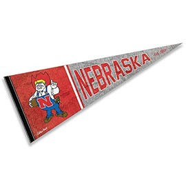 Nebraska Cornhuskers Pennant Throwback Vintage Banner