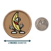 Dancing Banana Patrol Patch - 2" Diameter Round Embroidered Patch