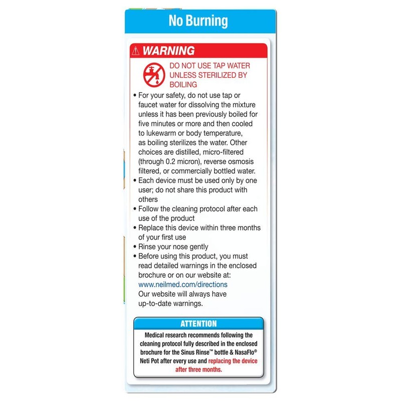 Neilmed's Sinus Rinse, Pediatric, Complete Saline Nasal Rinse Kit 60