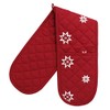 Ragged Rose Double Oven Gloves, Cotton, red, 85 x 17
