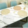 Round Gold Placemats, 6 Pack Decorative Placemats Round Placemat PVC