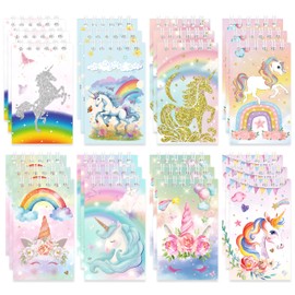 24Packs Unicorn Mini Notepads Magical Pastel Watercolor Rainbow Spiral Notebooks Pocket Journal Memo Pads School Classroom Rewards Stationery Supplies Birthday Party Favors Goodie Bags Gift for Girls