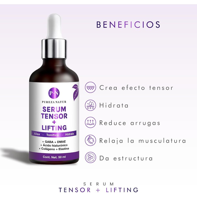 PUREZA NATUR Suero facial Efecto Tensor Lifting con Gaba Y