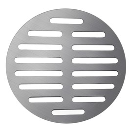 Vonty Stainless Steel Round Floor Drain Cover 6 Inch - Outlet Diameter, 14 Holes Silver Tone