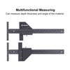 Woodworking Scribing Ruler Marking Measuring Gauge Tshaped Multifunctional Carpentry Tool