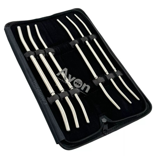 CYNAMED USA GERMAN PRATT UTERINE DILATOR SET OF 6 CURVED