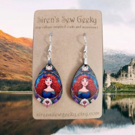 Handmade Princess Merida Earrings
