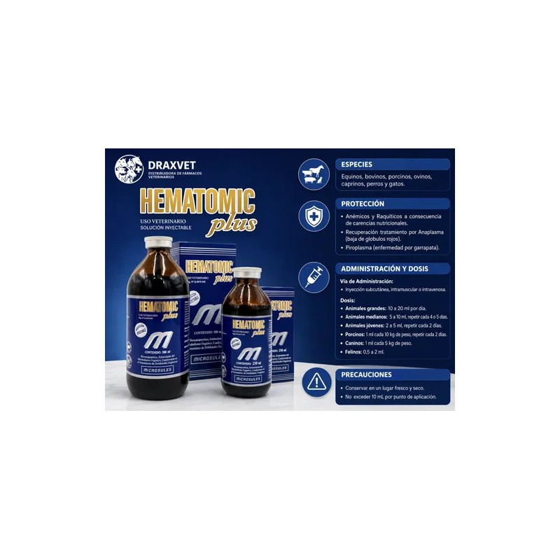 Hematomic Plus 100ml Antianémico Animal Vitaminas Minerales