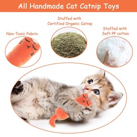 WERIGONI Pack of 4 Chew Resistant Cat Toys, Catnip Toy, Chew Toy for Cats for Indoor Teething