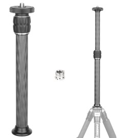 INNOREL ER22C Tripod Center Pole, Versatile, Extension Pole, 0.9 inch (22.2 mm) Pipe Diameter, 2 Section Extendable, Tripod Accessory, Carbon, For Tripod Monopod, 1/4 inch and 3/8 inch Screw Size
