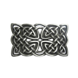 Schnalle123 Belt Buckle Celtic Knot 3D Look for Interchangeable Belt Buckle Buckle Model 103, silver