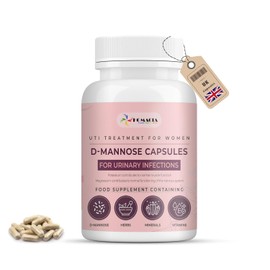 D-Mannose Capsules | Support Bladder Control & Urinary Tract Infection | d mannose Cystitis Treatment for Women | High Strength 1500 mg