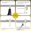 1/5" Heavy Duty Hook Toggle Bolts Set - 16 Packs